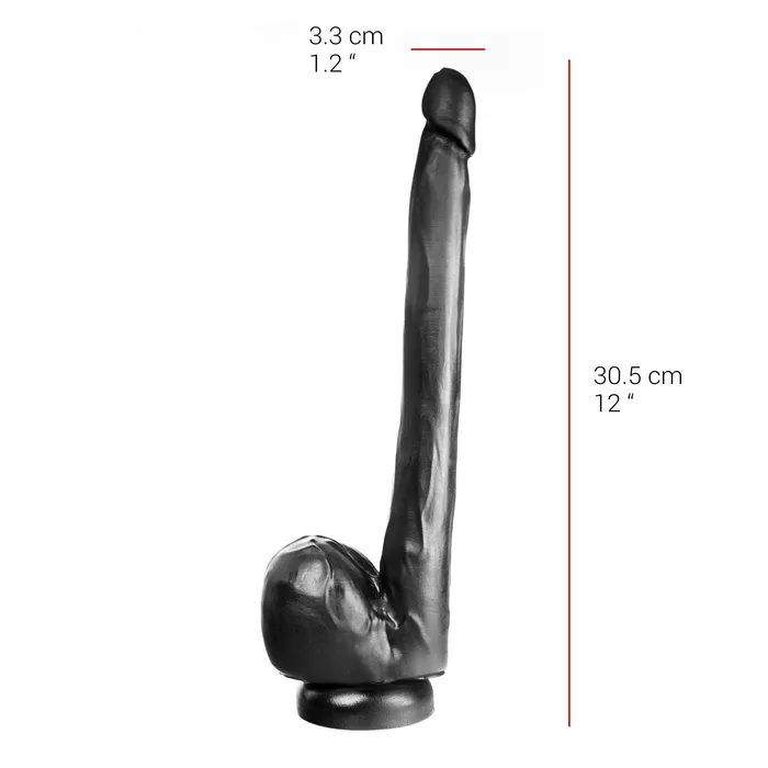 515 Dildos | 515 line - Dildo - 30.5 x 3.3 cm - Met Zuignap - Zwart