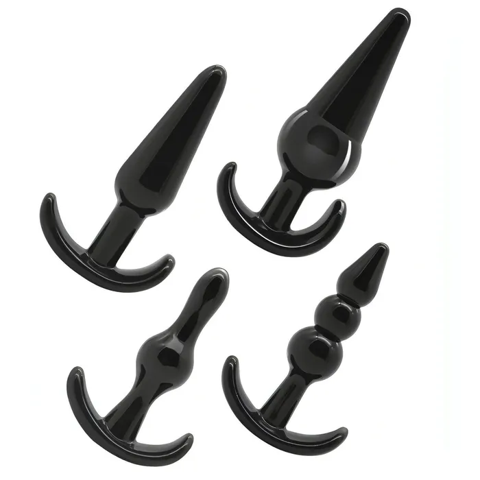 Anal Addicted Toys Kit di 4 plug anali Nero