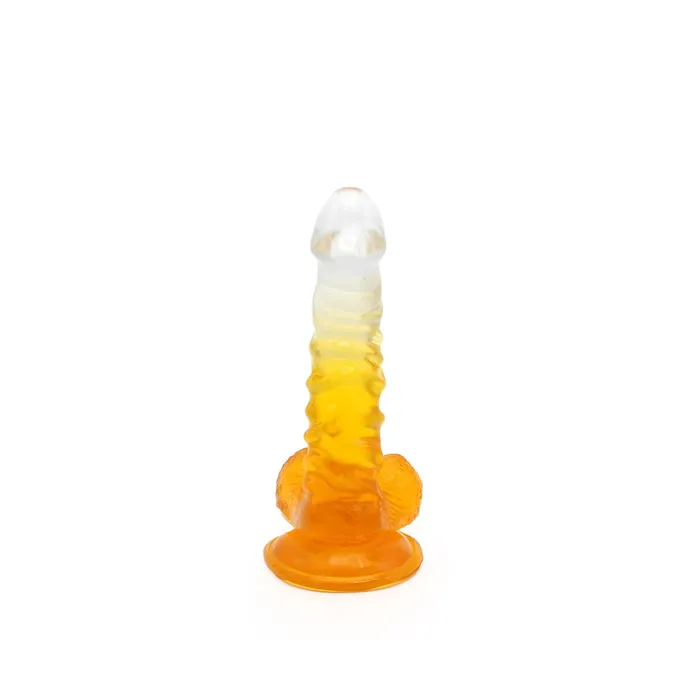 Dildos | Kiotos Cox Color - Gekleurde Dildo 02 - 18,5 x 4 cm - Transparant/Geel - Kiotos COX