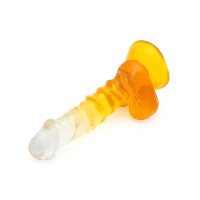 Dildos | Kiotos Cox Color - Gekleurde Dildo 02 - 18,5 x 4 cm - Transparant/Geel - Kiotos COX