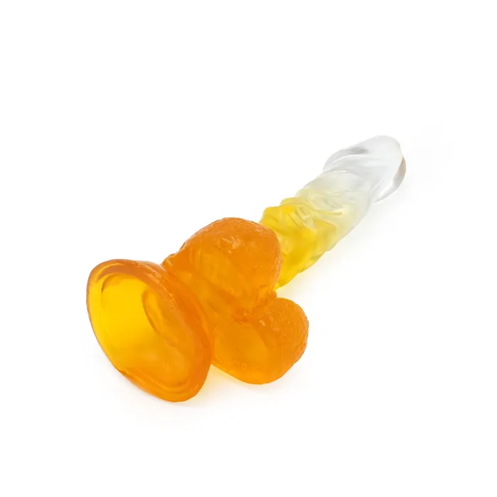 Dildos | Kiotos Cox Color - Gekleurde Dildo 02 - 18,5 x 4 cm - Transparant/Geel - Kiotos COX