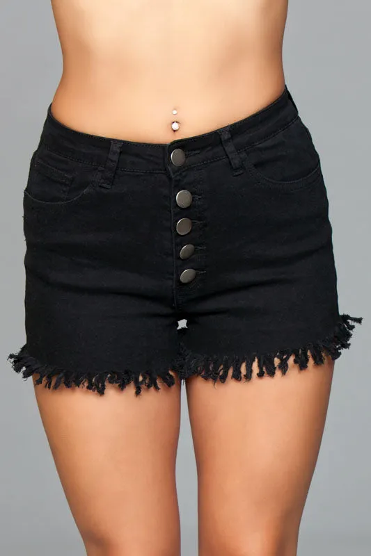 High Waisted Denim Shorts With Fringe Be Wicked Male Sex Toys