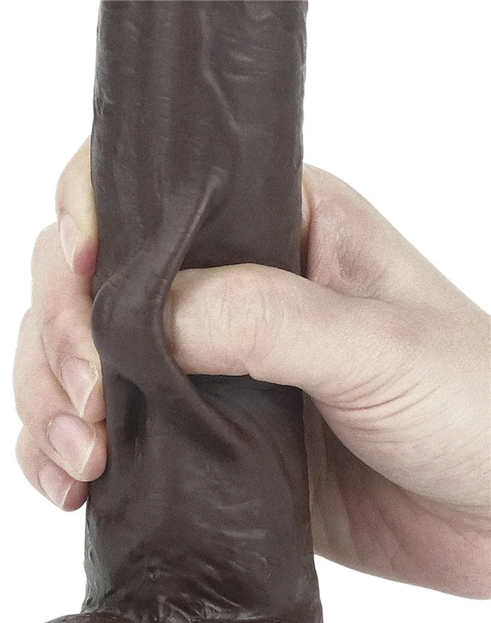 Lovetoy - Realistische XXL Dildo Met Zuignap 23 x 4 cm - Bruin | Lovetoy Dildos