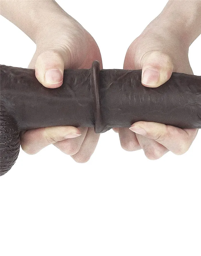 Lovetoy - Realistische XXL Dildo Met Zuignap 23 x 4 cm - Bruin | Lovetoy Dildos