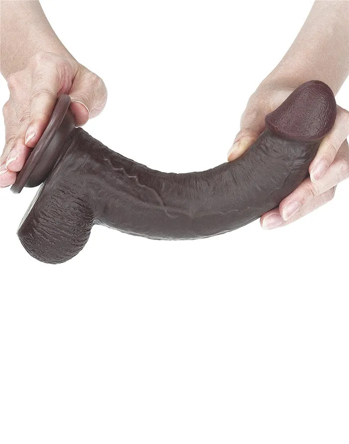 Lovetoy - Realistische XXL Dildo Met Zuignap 23 x 4 cm - Bruin | Lovetoy Dildos