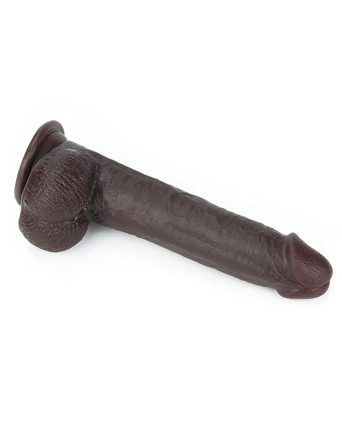 Lovetoy - Realistische XXL Dildo Met Zuignap 23 x 4 cm - Bruin | Lovetoy Dildos