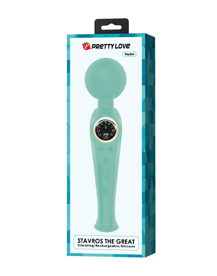 Pretty Love - Skyler - Wand Vibrator - Met LCD Display - Turquoise | Pretty Love Vibrators