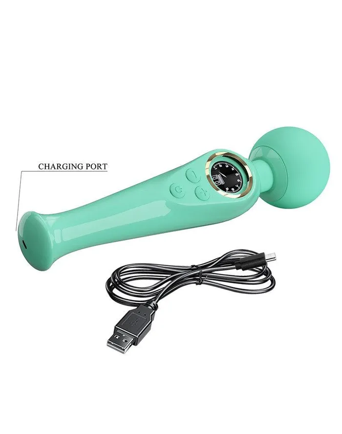 Pretty Love - Skyler - Wand Vibrator - Met LCD Display - Turquoise | Pretty Love Vibrators