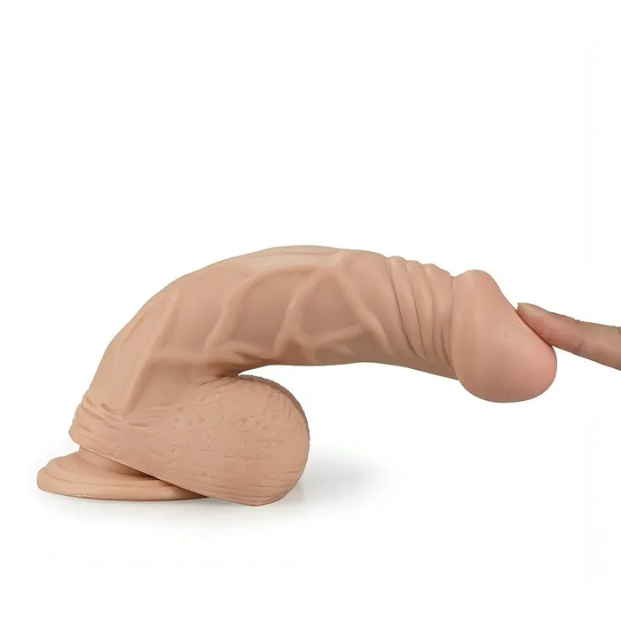 Vibrators | Lovetoy Fallo realisitico con testicoli e ventosa 9'' - Rosa Carne