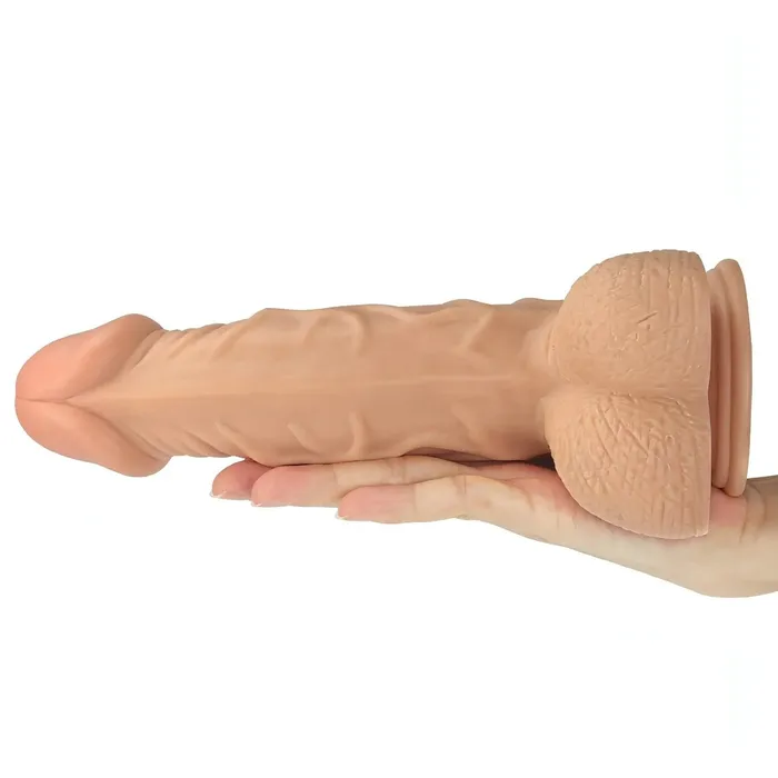 Vibrators | Lovetoy Fallo realisitico con testicoli e ventosa 9'' - Rosa Carne