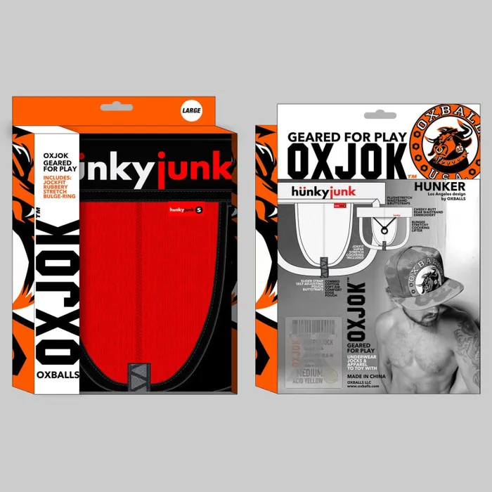 Anal Hunker ComfyPouch SliderStrap Jock Red Hot Small Oxjok