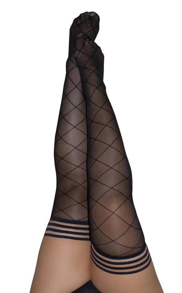Anal | Kix'ies Anna - Diamond Thigh High - Size - Black
