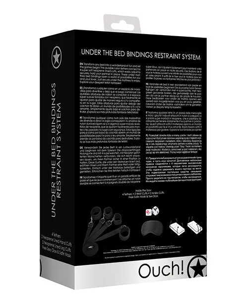 Anal | Under Bed Bindings Restraint Kit Black - Shots America