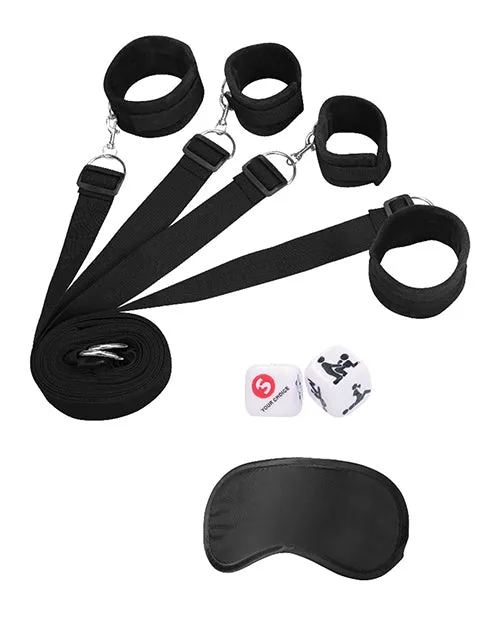Anal | Under Bed Bindings Restraint Kit Black - Shots America