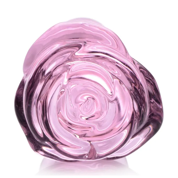 Anal | Xr Brands Booty Sparks Pink Rose Glass Anal Plug - Small Anal | Xr Brands Booty Sparks Pink Rose Glass Anal Plug - Small