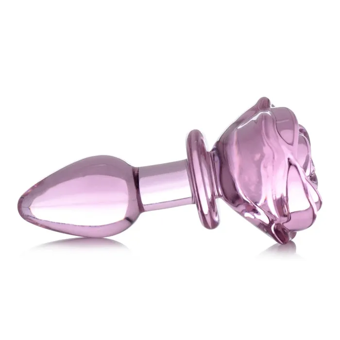 Anal | Xr Brands Booty Sparks Pink Rose Glass Anal Plug - Small Anal | Xr Brands Booty Sparks Pink Rose Glass Anal Plug - Small