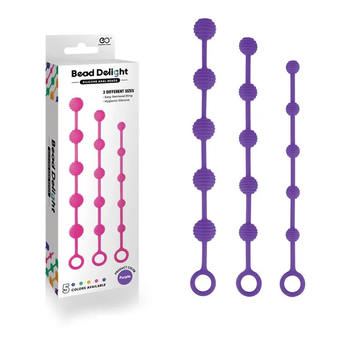 Bead Delight Silicone Anal Beads Purplefkp006a000022 Excellent Power Anal