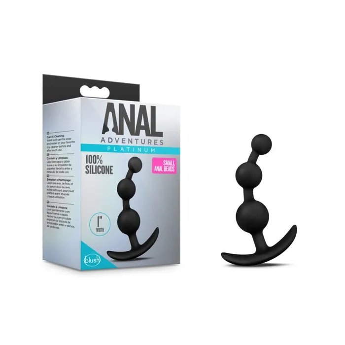 Blush Novelties Anal | Anal Adventures - Platinum - Small Anal Beads - Black Blush Novelties Anal | Anal Adventures - Platinum - Small Anal Beads - Black