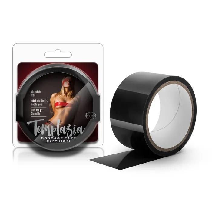 Blush Novelties Temptasia - Bondage Tape - 60 Feet - Black | Anal Blush Novelties Temptasia - Bondage Tape - 60 Feet - Black | Anal