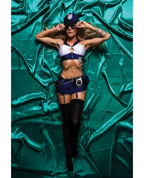 Bodyzone Apparel Role Play Cocky Cop Costume 8 Pc Set Bluewhite Anal