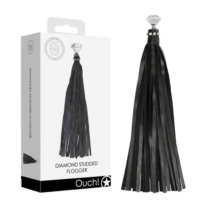 Couples Shots Toys OUCH Diamond Studded Whipou576blk