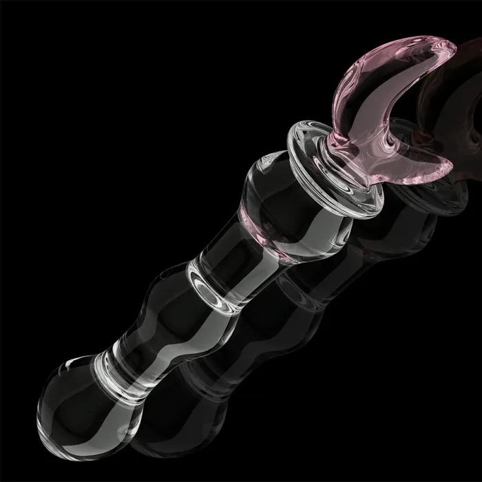 Dildos Lovetoyshub 85 Inch CrescentShaped Glass Dildo