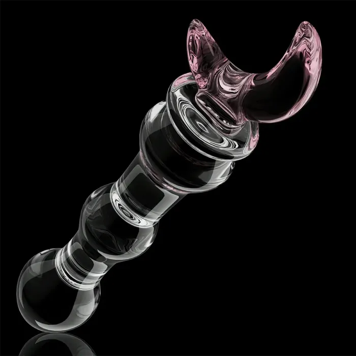 Dildos | Lovetoyshub 8.5 Inch Crescent-Shaped Glass Dildo