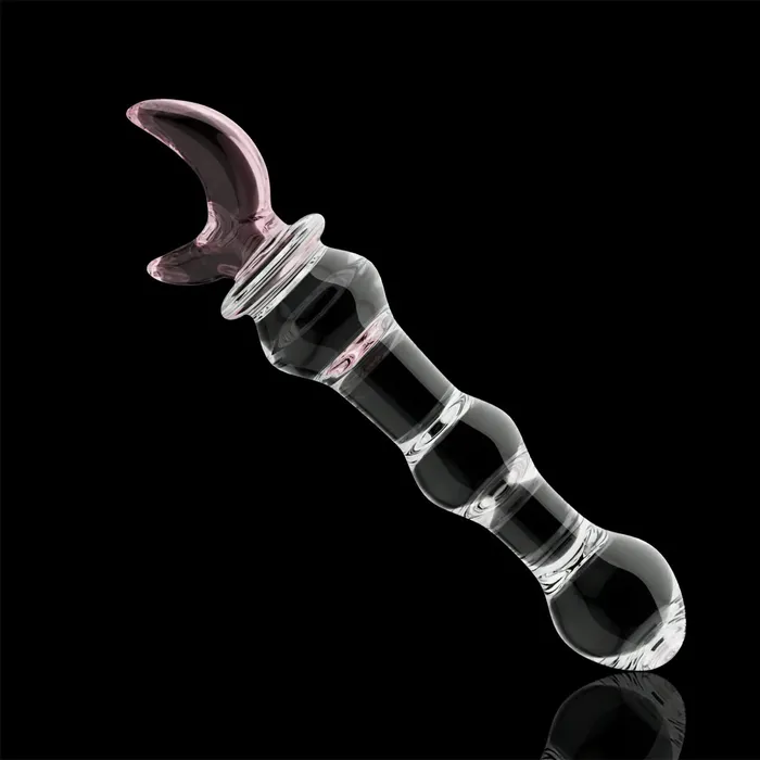 Dildos | Lovetoyshub 8.5 Inch Crescent-Shaped Glass Dildo