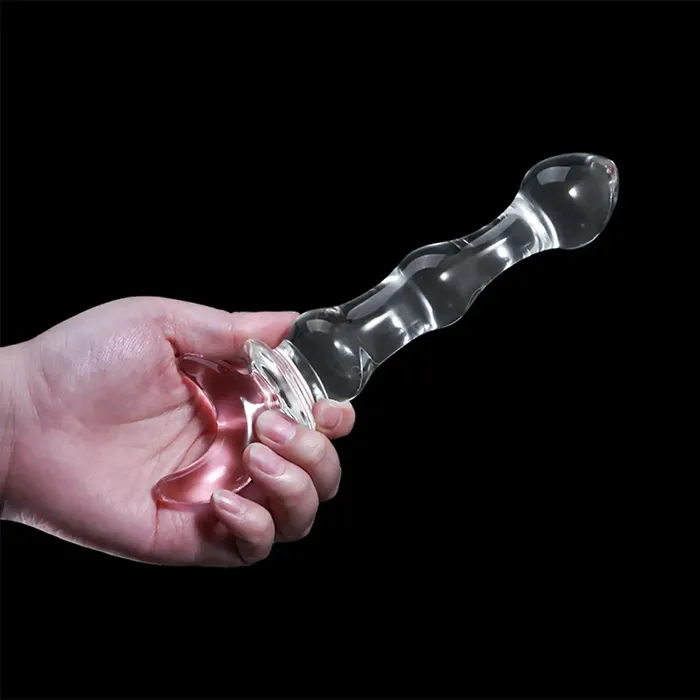 Dildos | Lovetoyshub 8.5 Inch Crescent-Shaped Glass Dildo