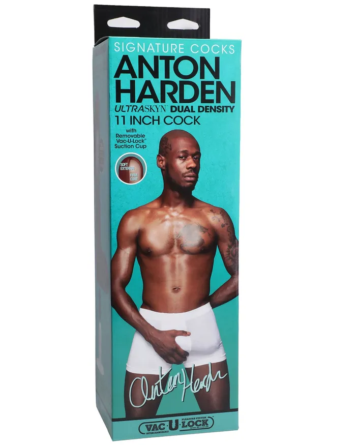 Dildos Signature Cocks Anton Harden 11 Inch Ultraskyn Cock With Removable VacULock Suction Cup Doc Johnson