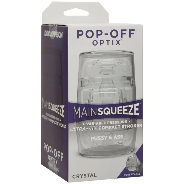 Doc Johnson Male Sex Toys Main Squeeze PopOff Optix Pussy Ass Crystal