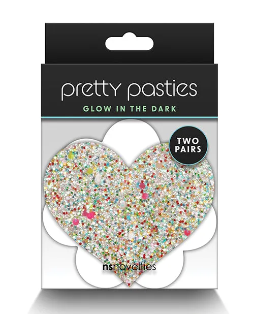 Female Sex Toys Ns Novelties INC Pretty Pasties Heart Flower Glow In The Dark 2 Pair Female Sex Toys Ns Novelties INC Pretty Pasties Heart Flower Glow In The Dark 2 Pair