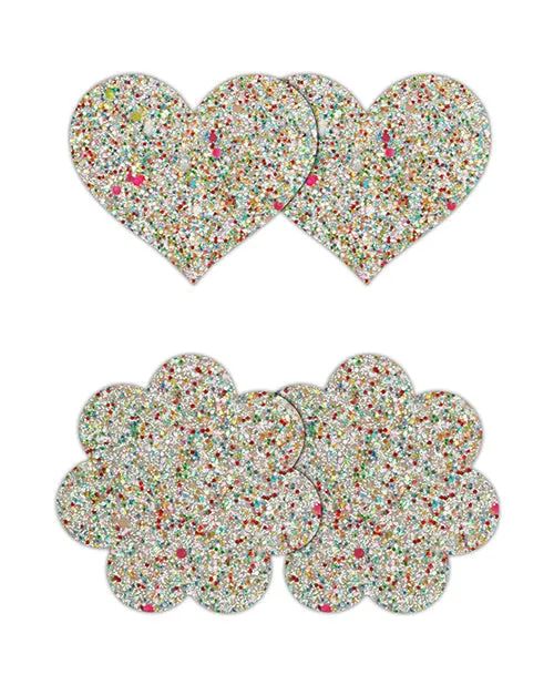 Female Sex Toys | Ns Novelties INC Pretty Pasties Heart & Flower Glow In The Dark - 2 Pair Female Sex Toys | Ns Novelties INC Pretty Pasties Heart & Flower Glow In The Dark - 2 Pair