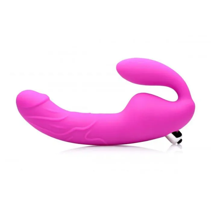 Female Sex Toys XR Brands Strap U Royal Rider Vibrating Strapless Strap on Dildo Pink Female Sex Toys XR Brands Strap U Royal Rider Vibrating Strapless Strap on Dildo Pink
