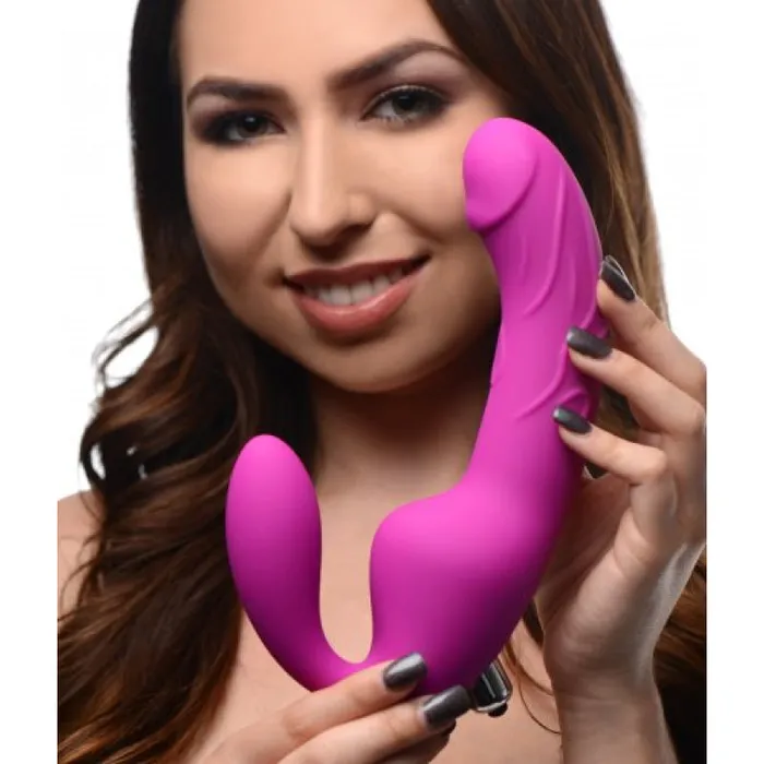 Female Sex Toys | XR Brands Strap U Royal Rider Vibrating Strapless Strap- on Dildo - Pink Female Sex Toys | XR Brands Strap U Royal Rider Vibrating Strapless Strap- on Dildo - Pink