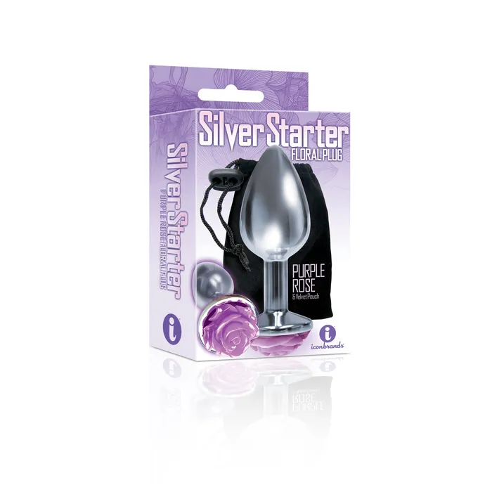 Icon The 9s The Silver Starter Rose Floral Stainless Steel Butt Plug Anal