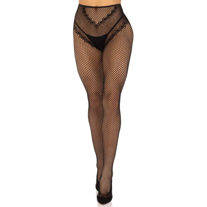 Leg Avenue Bodystockings & Playsuits | French Cut Crotchless Fishnet - One Size - Black Leg Avenue Bodystockings & Playsuits | French Cut Crotchless Fishnet - One Size - Black