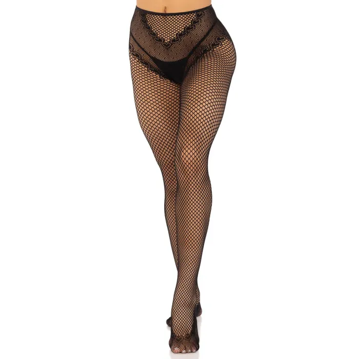 Leg Avenue Bodystockings & Playsuits | French Cut Crotchless Fishnet - One Size - Black Leg Avenue Bodystockings & Playsuits | French Cut Crotchless Fishnet - One Size - Black