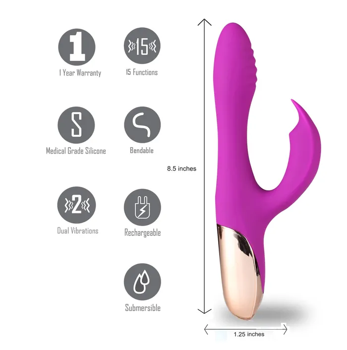 Maia Toys Skyler Silicone Bendable Rabbit Vibrator - | Female Sex Toys Maia Toys Skyler Silicone Bendable Rabbit Vibrator - | Female Sex Toys