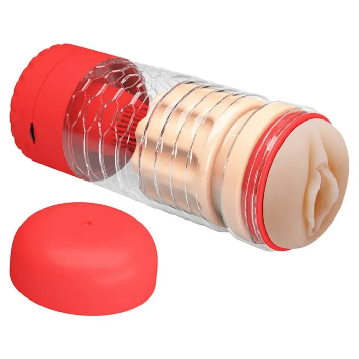 Male Sex Toys | Pretty Love Emily Pussy Masturbator (Red) Stimulation Vibrating Masturbator
