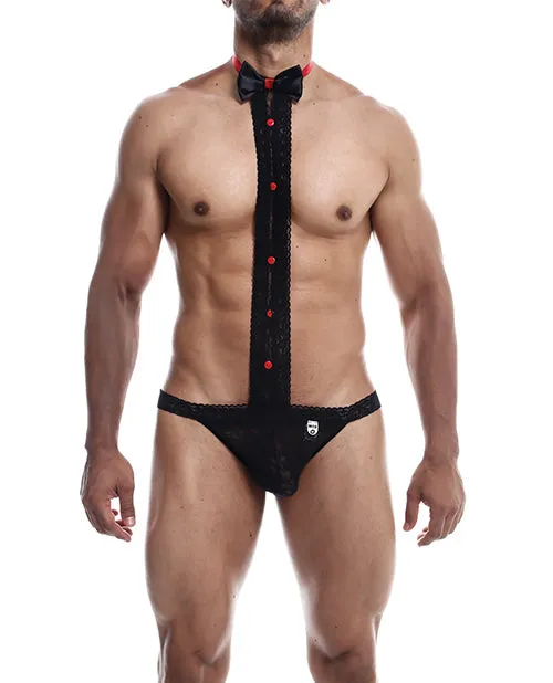 Malebasics Corp Anal | Men's Male Basics Tuxedo Lace Jockstrap Black