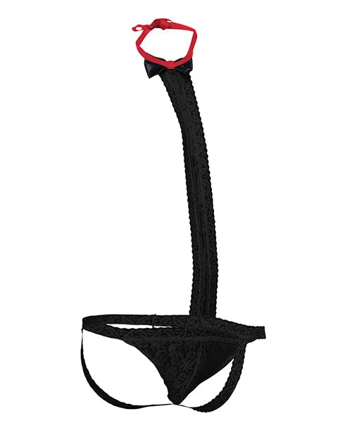 Malebasics Corp Anal | Men's Male Basics Tuxedo Lace Jockstrap Black
