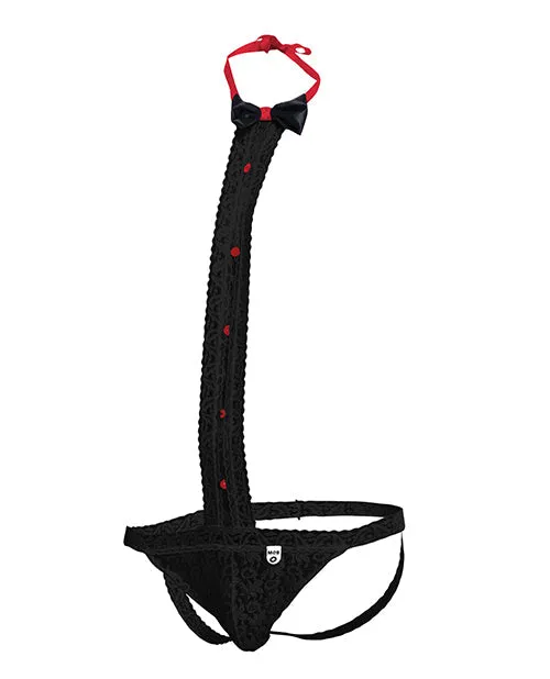 Malebasics Corp Anal | Men's Male Basics Tuxedo Lace Jockstrap Black