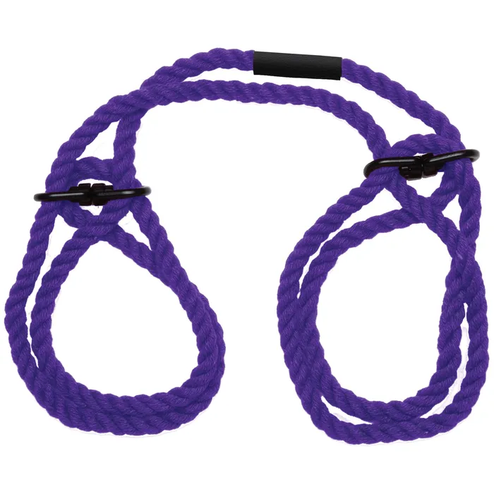 Merci Restrain 6mm Hemp Wrist or Ankle Cuffs Violet Sale Specials Restraints