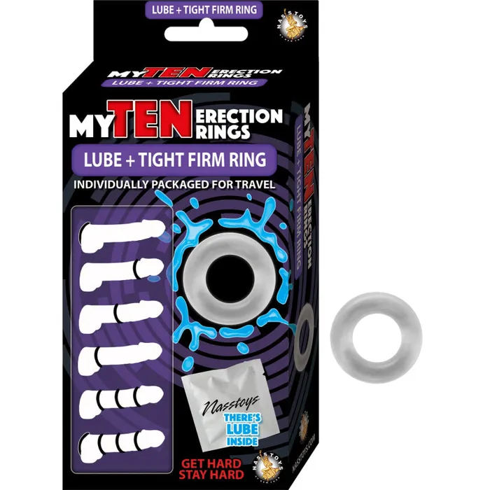 Nasstoys Male Sex Toys My Ten Erection Rings Lube Tight Firm Ring Clear