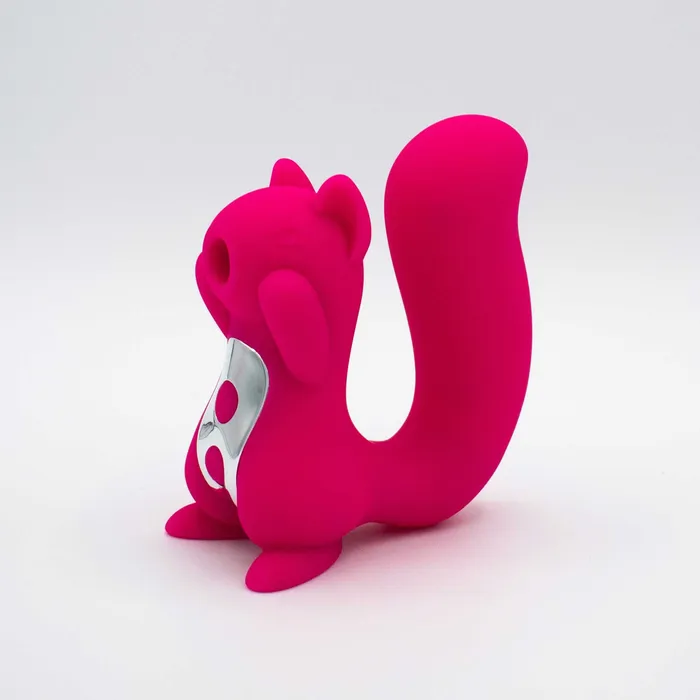 Natalies Toy Box Screaming Squirrel Air Pulse and GSpot Vibrator Pink Vibrators