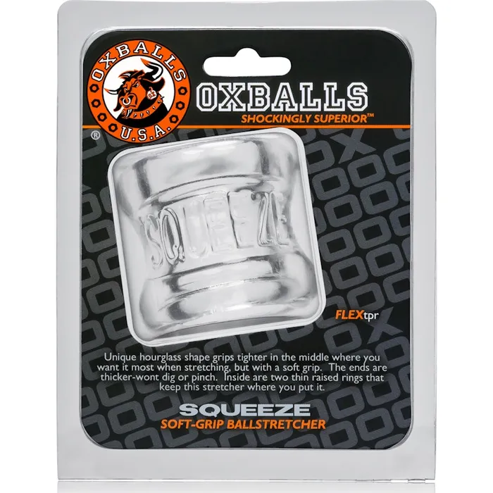 OxBalls Male Sex Toys | Squeeze Ball Stretcher Clear