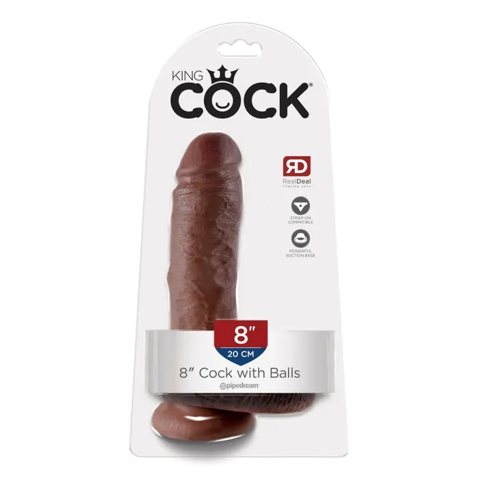 Pipedream Dildos | King Cock 8-Inch Cock With Balls - Brown Pipedream Dildos | King Cock 8-Inch Cock With Balls - Brown