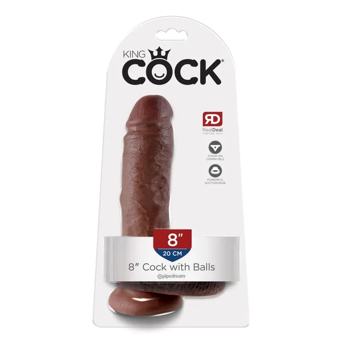 Pipedream Dildos | King Cock 8-Inch Cock With Balls - Brown Pipedream Dildos | King Cock 8-Inch Cock With Balls - Brown