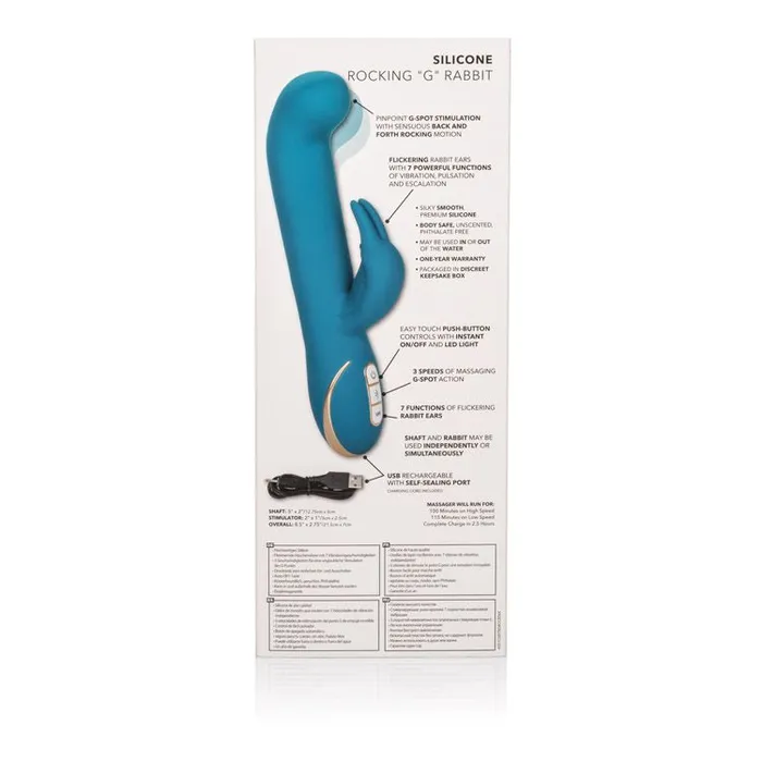 Premium Jack Rabbit Vibrator Silicone Rocking G Rabbit Vibrator | CalExotics Female Sex Toys
